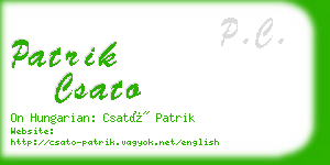 patrik csato business card